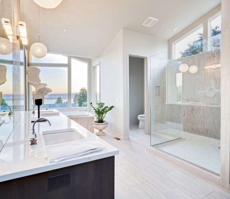 Modern bathroom upgrade with glass shower enclosure
